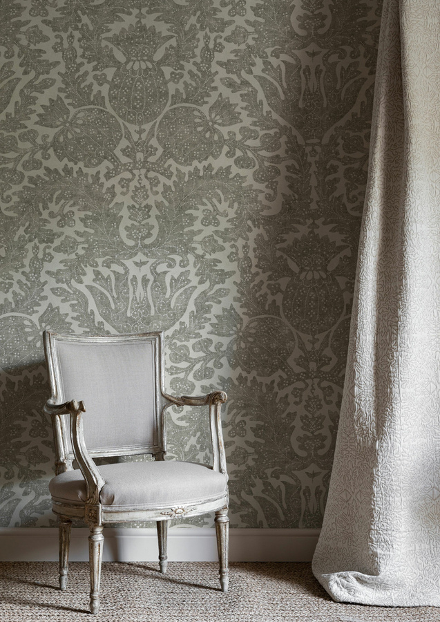 Lewis & Wood Tapete Pomegranate Fresco Casement mit floralem Vintage-Design aus Vlies - Bild 1