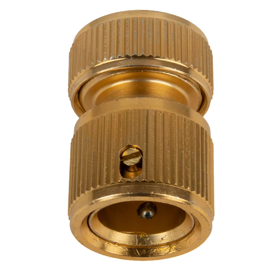 Messing Garten Schlauch Adapter Set mit Quick Connect für 1/2 Zoll Bewässerung in Gold - Bild 2