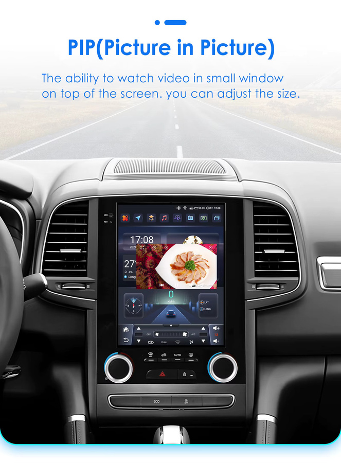 OSSURET Intelligentes Multimedia-System für Renault Megane 4, Koleos, Samsung SM6 und Talisman (2017 - 2019) mit Android 14, 9,7 Zoll Display, Carplay, WIFI und 4G in Schwarz - Bild 4