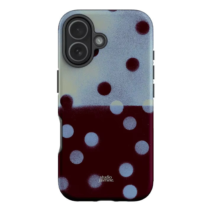Clmj Handyhülle Plum Polka Dot mit Doppelschicht-Abdeckung für iPhone 11 bis iPhone 17 Pro Max in Lila - Bild 3