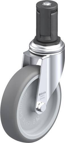 Blickle Lenkrolle LKRA-TPA 126G-11-ER15 in Grau und Silber mit Kunststoffrad, Durchmesser: 125 mm, Tragfähigkeit: 120 kg - Bild 1