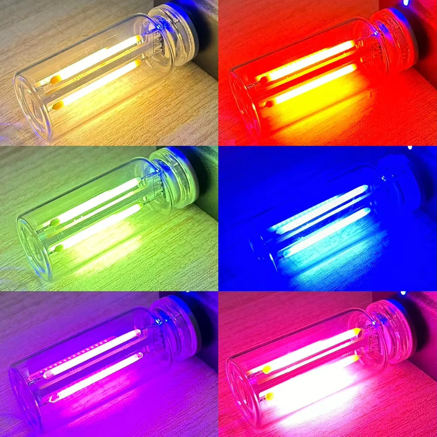 Retro LED Edison Glühbirne mit Filament und Touch-Dimmer, transparente USB-Campinglampe 5V - Bild 6