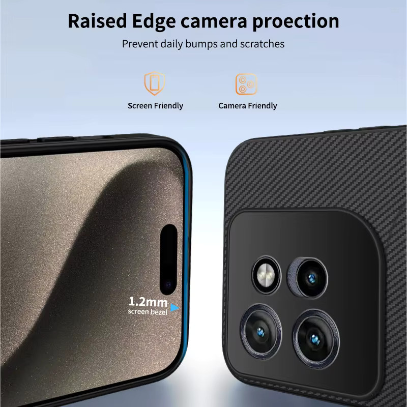 Stoßfeste Kohlefaser Handyhülle mit Magnetverschluss und Wireless-Ladefunktion für Motorola Moto G67 G77 G57 Power G86 Power, Schwarz - Bild 4