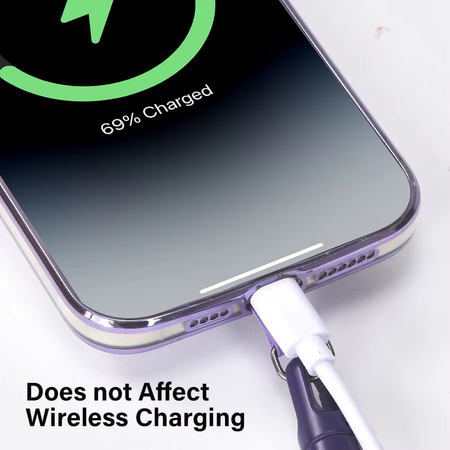WSSHE Handy-Handgelenk-Lanyard universell verstellbar in Grau und Lila für iPhone, Samsung und Xiaomi mit 360-Grad-Drehung und Anti-Fall-Schutz - Bild 2