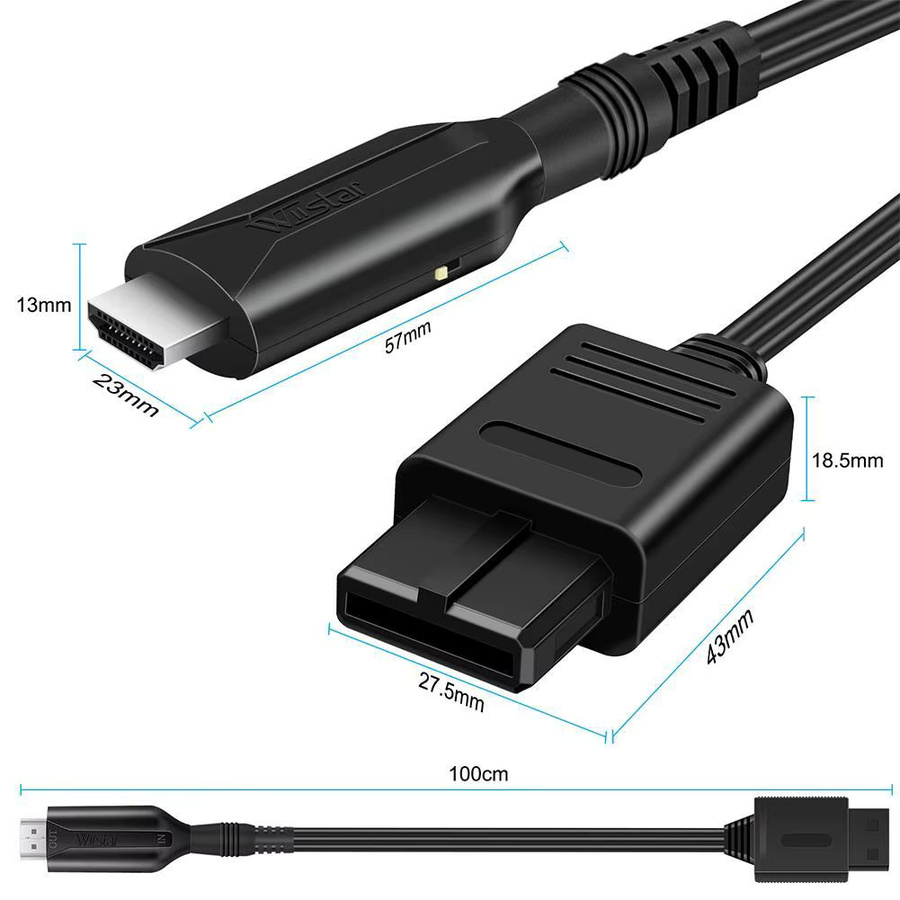 Nintendo 64 zu HDMI Konverter HD Link Kabel in Schwarz für Nintendo 64, Game Cube, SNES und SFC - Bild 3