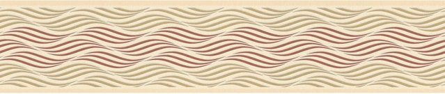 A.S. Création selbstklebende Bordüre mit Wellenmuster in Beige, Braun und Silber, B/H: 13 cm x 500 cm - Bild 1