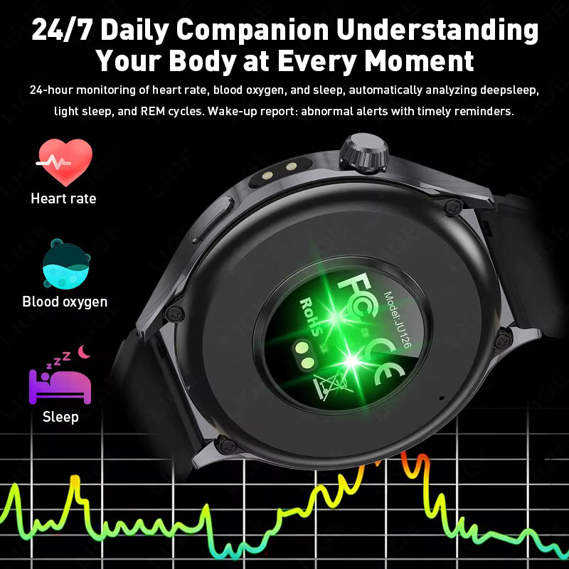 LIGE Smartwatch, Edelstahl, Silber, Herren - Bild 3
