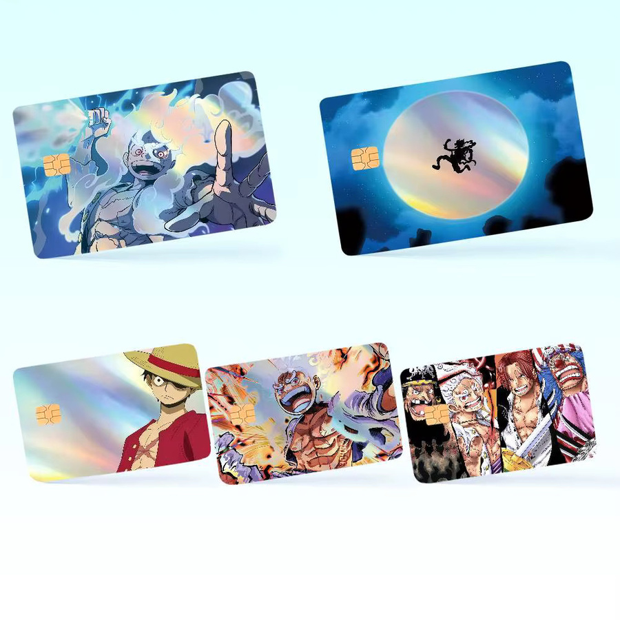 ONE PIECE Luffy Kreditkarten-Aufkleber als Leinwanddruck in Gelb und Multicolour für deine Manga-Dekoration - Bild 3