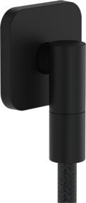 Hansgrohe Wandanschluss Fixfit Fine mit Rückflussverhinderer in Schwarz Matt, 1/2 Zoll - Bild 1