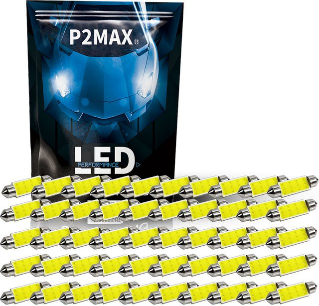 50 Stück Festoon LED COB Leseleuchten in Weiß für Auto Innenbeleuchtung 12V mit 31mm, 36mm, 39mm oder 41mm Durchmesser - Bild 1