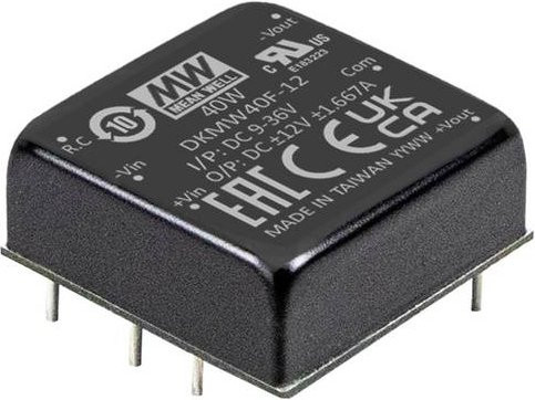 MEAN WELL MW DKMW40F-12 DC/DC-Wandler 40W Schwarz mit 1 Ausgang - Bild 1