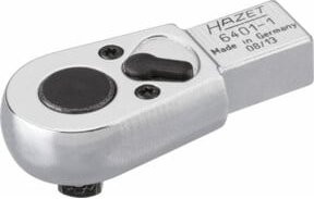 Hazet Einsteck-Umschaltknarre 6401-1 mit 1/4 Zoll Vierkant und 9 x 12 mm Einsteck-Vierkant in Silber - Bild 1
