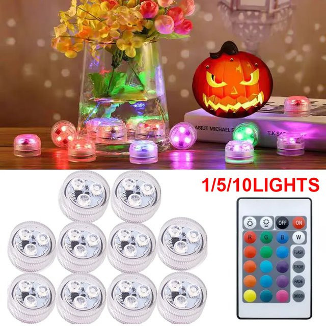 XIWANGFIRE RGB LED Unterwasserlicht mit Fernbedienung, wasserdicht, Multicolor für Schwimmbad-Dekoration - Bild 1
