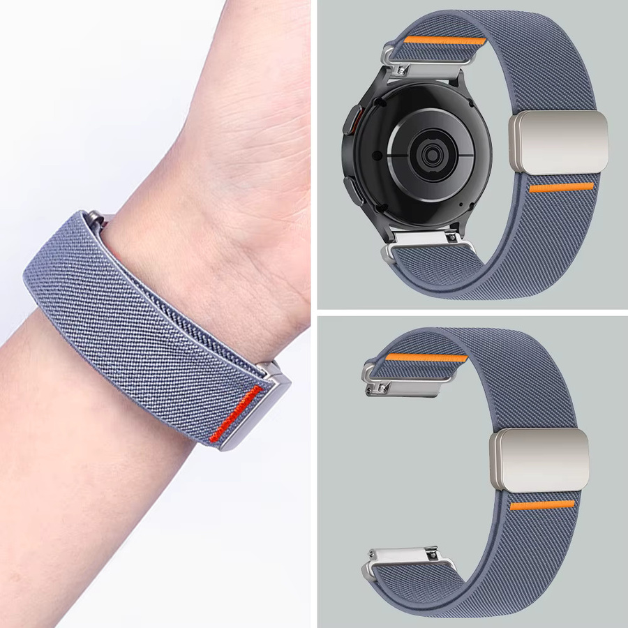 Uhrenarmband Nylon, elastisch, magnetisch, 22 mm, Unisex - Bild 2