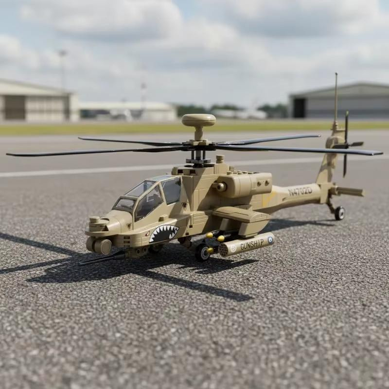 Linyi toy Boeing Ah-64 Apache Militärstil Bausteine 259-teiliges Set - Bild 2