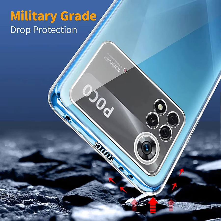 Ultra-dünne transparente TPU Schutzhülle für Xiaomi Poco M4 M3 M5 M6 Pro und Poco X4 X3 X5 X6 Pro 5G - Bild 3