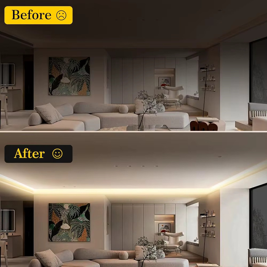 CENFAYA COB CCT LED Streifen Set 24V mit Touch Panel und Fernbedienung, dimmbar, dual Weiß 2700K-6500K - Bild 3