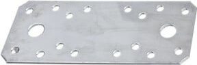 GAH Alberts Flachverbinder gerade aus Edelstahl in Silber, B/T/H: 133 x 55 x 2 mm - Bild 1