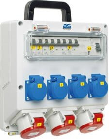 AS Schwabe CEE Stromverteiler FIXO 10D Wandverteiler, 400V, 16A, 3-Phasen, IP44, Weiß - Bild 1