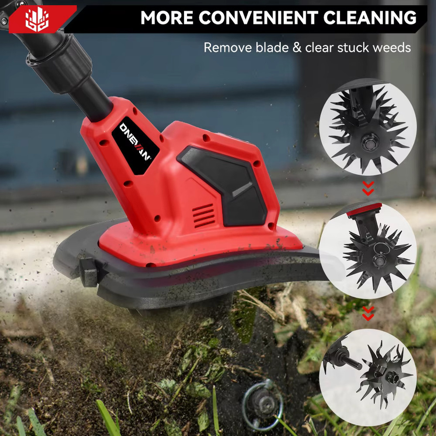 ONEVAN Bürstenloser Elektro-Gartenfräser 2500W in Rot für Makita LXT 18V Akku - Bild 3
