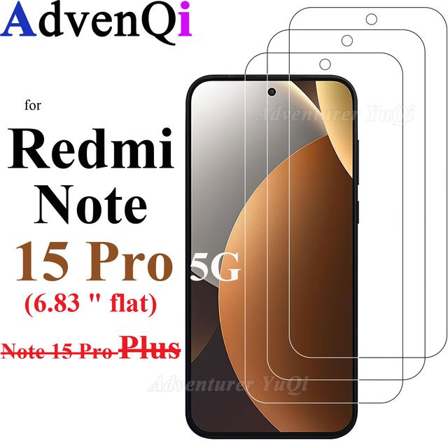 Xiaomi Displayschutzfolie aus gehärtetem Glas für Redmi Note 15 Pro 5G, 6,83 Zoll, transparent, kratzfest und case-freundlich - Bild 1