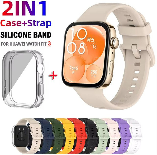 Huawei Uhrenarmband Silikon, Huawei Watch Fit 3 - Bild 1