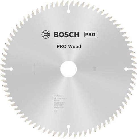 Bosch PRO Wood Kreissägeblatt für Kapp- und Gehrungssägen, Ø 250 mm, 80 Zähne, Carbide Tipped, Silber - Bild 1