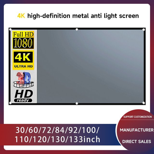 Projektor Leinwand aus reflektierendem Anti-Licht-Stoff in Silber und Grau für Xiaomi und Xgimi Projektoren - Bild 1
