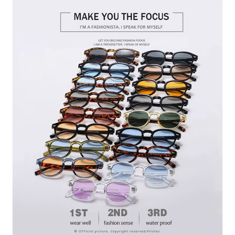 Samjune Retro-Sonnenbrille, Vollrand, rund - Bild 5
