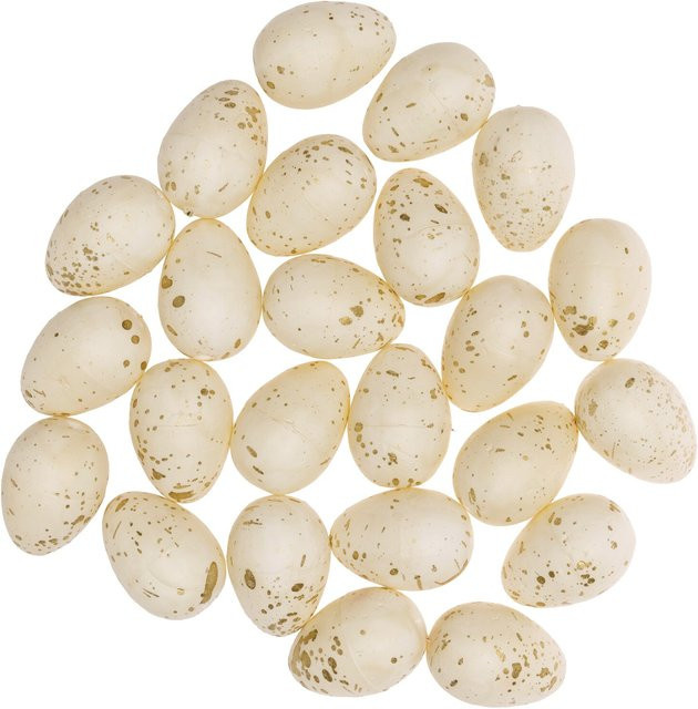 Rico Design Oster-Eier im Netz, Weiß, 24 Stück, Durchmesser: 4 cm - Bild 1
