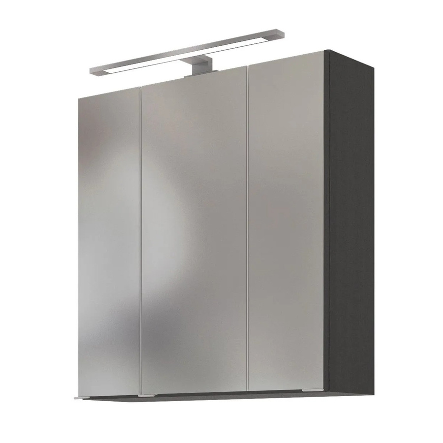 Held Möbel 3D-Spiegelschrank Neapel in Graphitgrau, Breite: 60 cm, Höhe: 64 cm, Tiefe: 20 cm - Bild 2