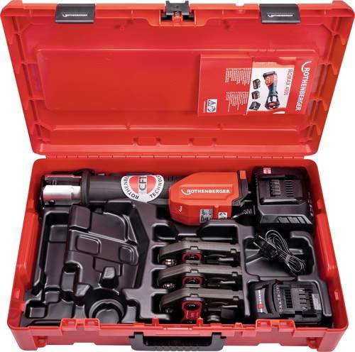 Rothenberger ROMAX 4000 Basic Set Akku-Rohrpresse in Rot mit 1x 2.0 Ah und 1x 4.0 Ah Akku - Bild 1
