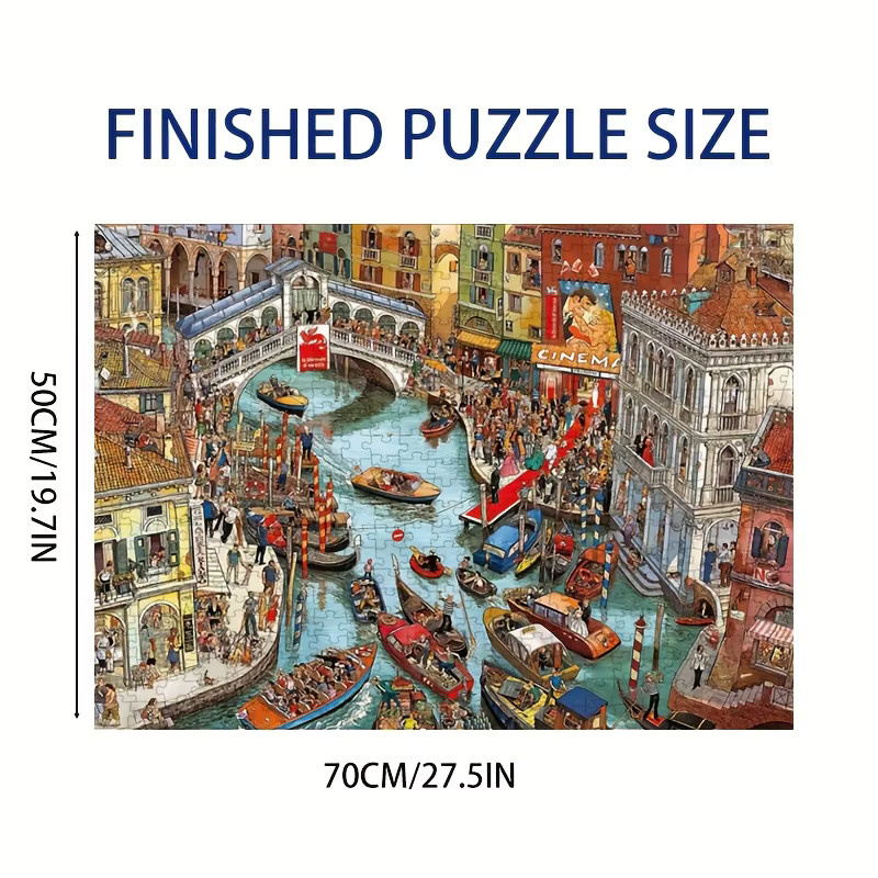 MaxRenard Busy Canal Cartoon-Puzzle, 1000 Teile - Bild 2