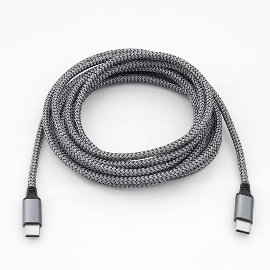 Lann USB C auf USB C PD Schnellladegerät Datenkabel 60 W in Grau - Bild 5