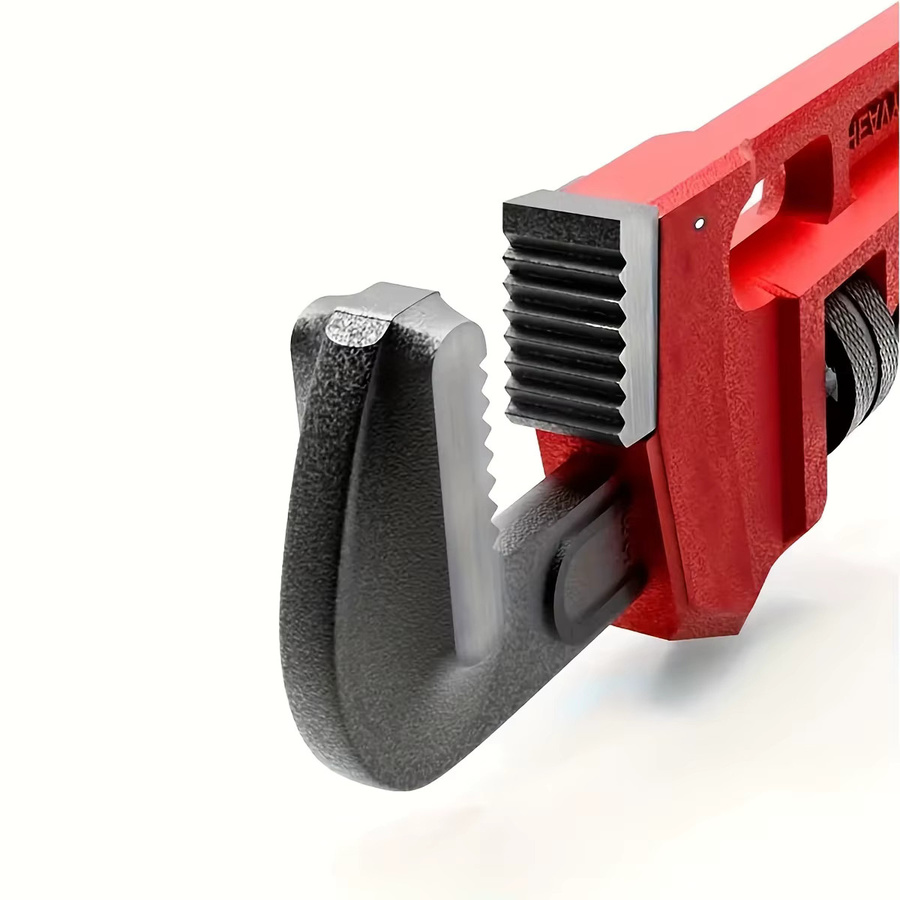 NIUXIANG Rohrschlüssel aus Aluminium in Rot mit verstellbaren Hakenbacken und I-Beam-Griff - Bild 3