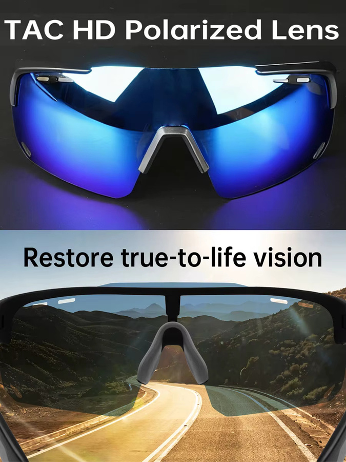 RAVEMEN CG13 Sportsonnenbrille, Vollrand, TR90, Blau - Bild 7