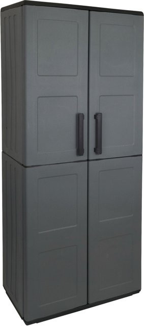 ArtPlast Kunststoffschrank Free in Dunkelgrau mit Regalböden B/H/T: 68 x 163 x 37 cm - Bild 1