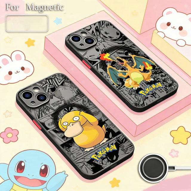 Matte magnetische Handyhülle P-Psyduck für Samsung Galaxy S25 S24 S23 S22 S21 S20 FE Plus Ultra 5G - Bild 1