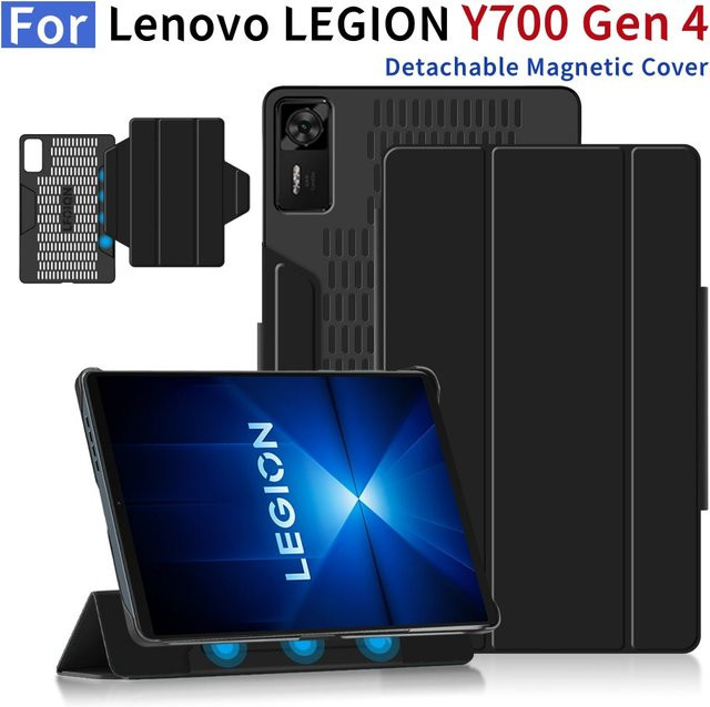Lenovo Legion Y700 2025 Tablet Case 4. Generation 8,8 Zoll TB322FC Abnehmbare Magnetische Smart Cover in Schwarz - Bild 1