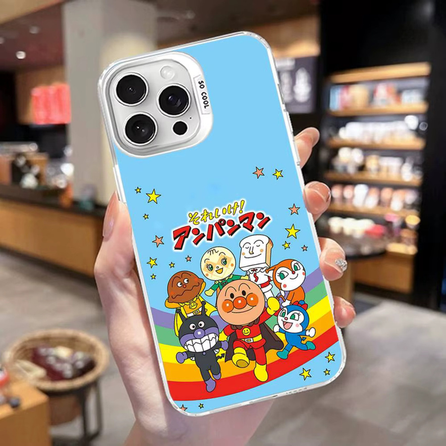 C-Children Anpanman Handyhülle für iPhone 11 bis iPhone 17 Pro Max in Silber und Mehrfarbig - Bild 2