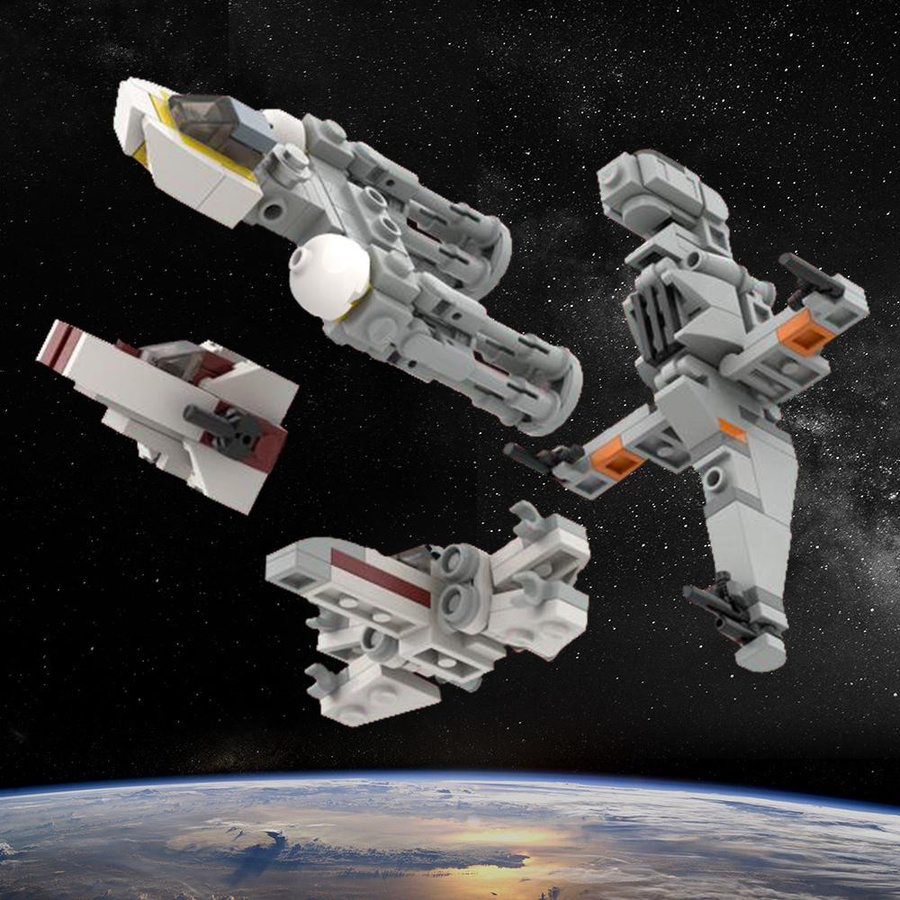 Gobricks Space Micro Rebell Starfighters Y-Wing Fighter Bausteine - Bild 2