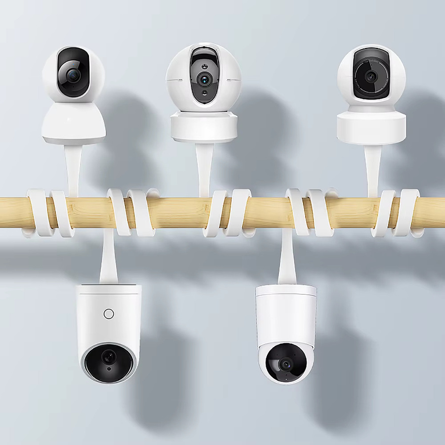 Zysecurity Silikon Halterung für Babyphone und IP-Kamera in Weiß, flexible Montage für Krippe und Wiege - Bild 2