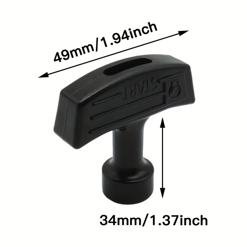 LUSQI Ersatz Rückstoßstartergriff in Schwarz für Benzinmotor, Kettensäge, Freischneider, Rasentrimmer und Rasenmäher - Bild 6