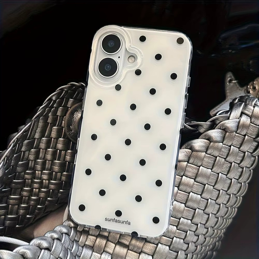 Handyhülle mit Polka Dot Muster in Schwarz Weiß für Samsung Galaxy A-Serie (A13 bis A73) 4G und 5G - Bild 3