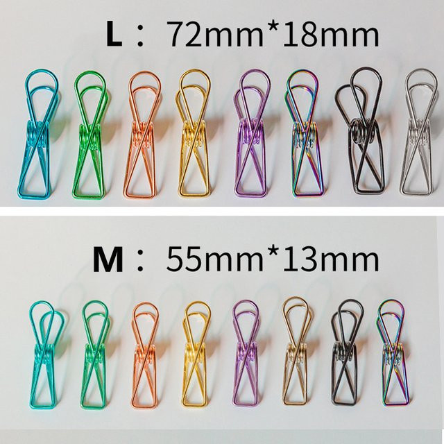 10 Stück bunte Schwalbenschwanz-Clips aus Metall als kreative Tickethalter und Dichtungsclips für dein Büromaterial - Bild 1