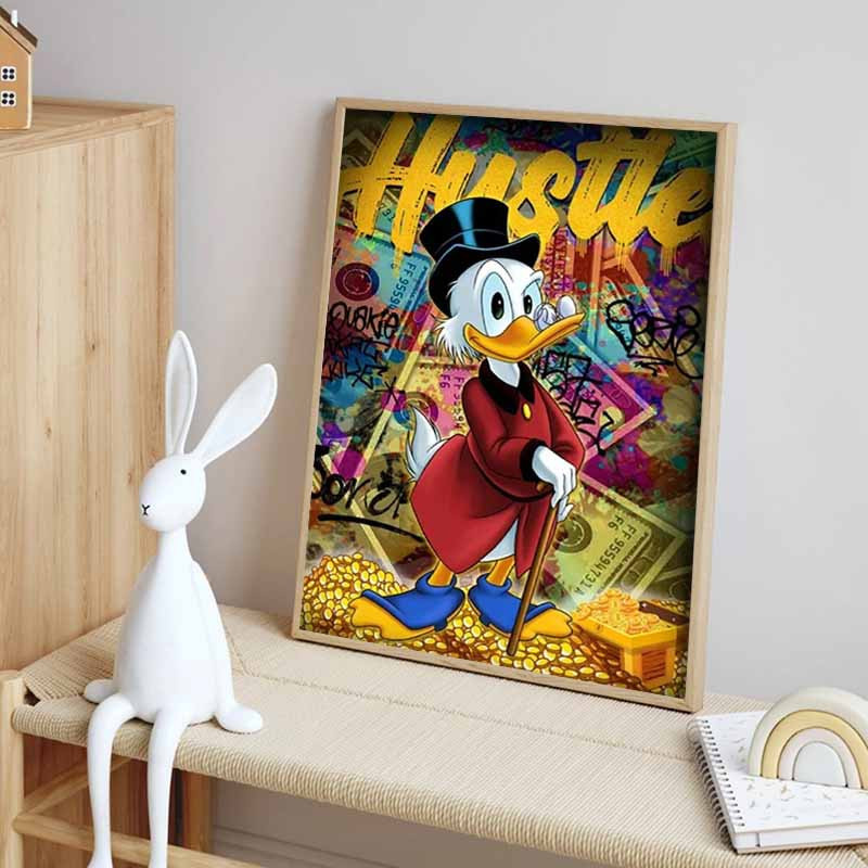 Disney Diamond Painting Set Ente McMuffin mit Graffiti-Illustration, Mosaik-Kunst DIY Set in Multicolour, Breite: 30 cm, Höhe: 20 cm - Bild 5