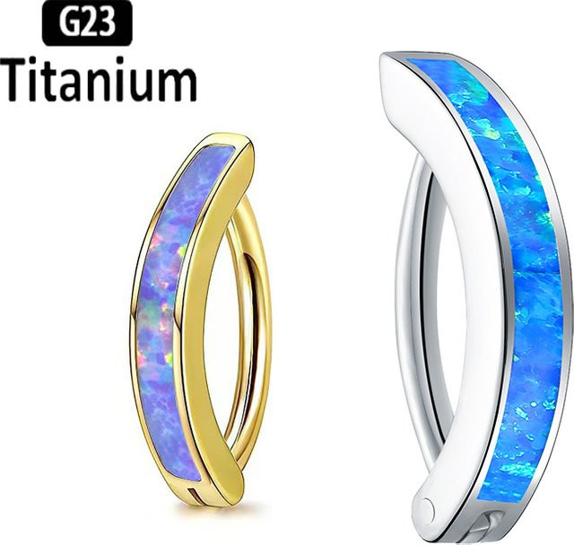 pioroe Bauchnabelring Titan, Opal - Bild 1