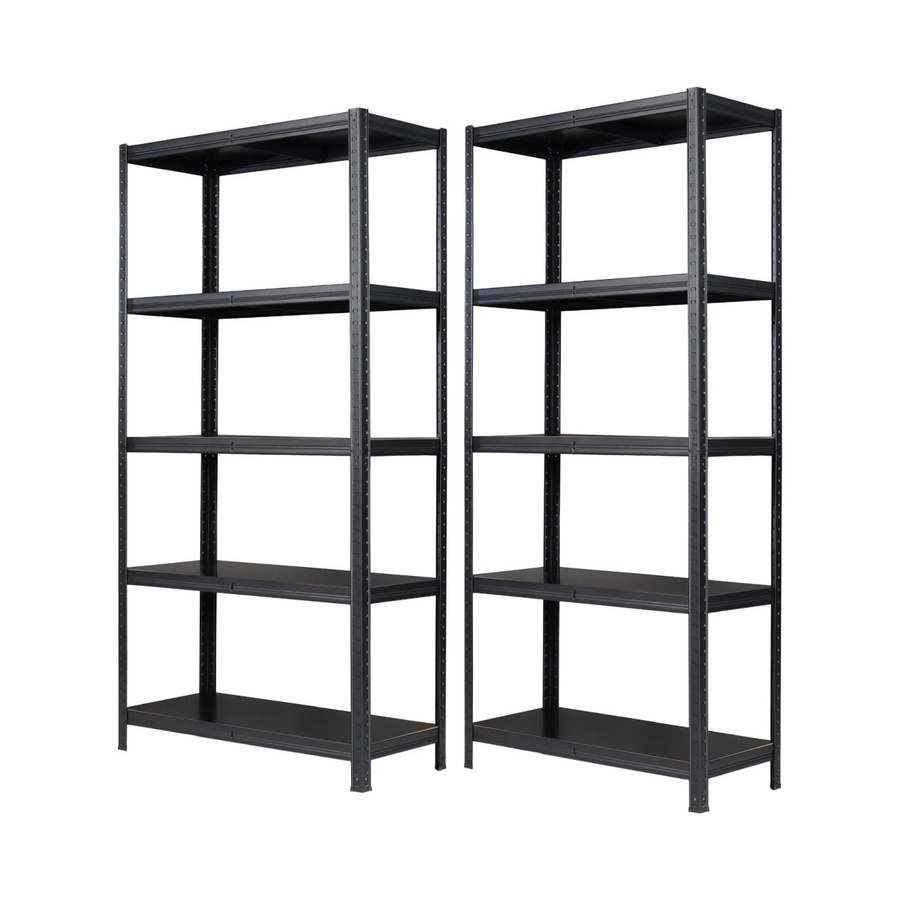 Albatros SR2B Premium Schwerlastregal Schwarz mit 5 verstellbaren Ablagen, H x B x T: 180 x 90 x 40 cm - Bild 2