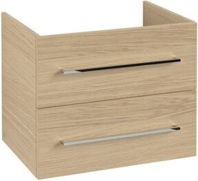 Villeroy & Boch Waschtischunterschrank Avento in Nord Eiche, Wandmontiert, mit Glastüren, B/T/H: 63 x 51,4 x 48 cm - Bild 1