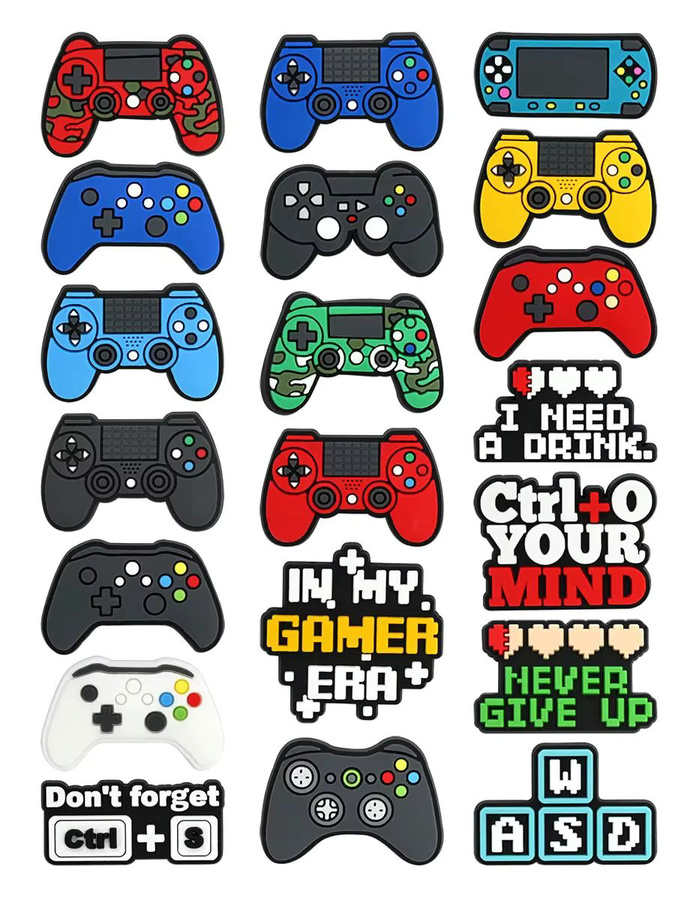 Lanxi League Schuh-Charms, Cartoon Gamepad-Serie, PVC - Bild 5